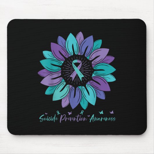 Sonnenblumen Suizidprävention Monat Mousepad (Vorne)