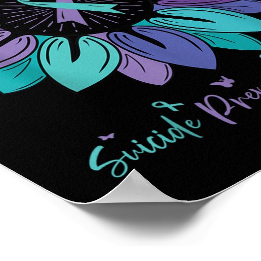 Sonnenblumen Suizidprävention Monat Poster (Ecke)