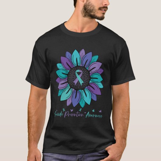 Sonnenblumen Suizidprävention Monat T-Shirt (Vorderseite)