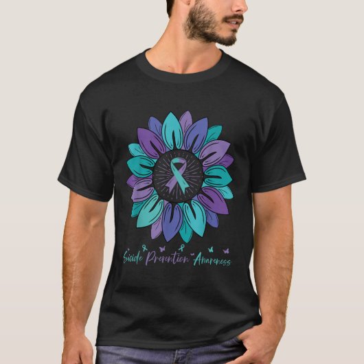 Sonnenblumen Suizidprävention Monat T-Shirt (Vorderseite)