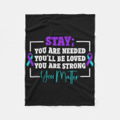 Sonnenblumen Suizidprävention Selbstmordgedanken 1 Fleecedecke (Vorderseite)