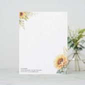 Sonnenblumen Sun Kisses Briefbogen (Stehend Vorderseite)