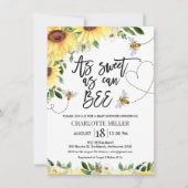 Sonnenblumen Süßes wie Bienendusche Einladung (Vorderseite)