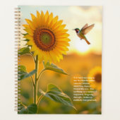 Sonnenblumen-Symbolik-Kalender Planer (Vorderseite)