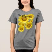 Sonnenblumen-T-Shirt Tri-Blend Shirt (Vorderseite)