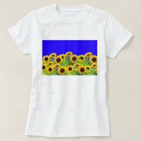 Sonnenblumen T - Shirt Ukraine Flaggenfarben - Unt