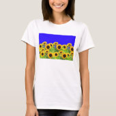 Sonnenblumen T - Shirt Ukraine Flaggenfarben - Unt (Vorderseite)