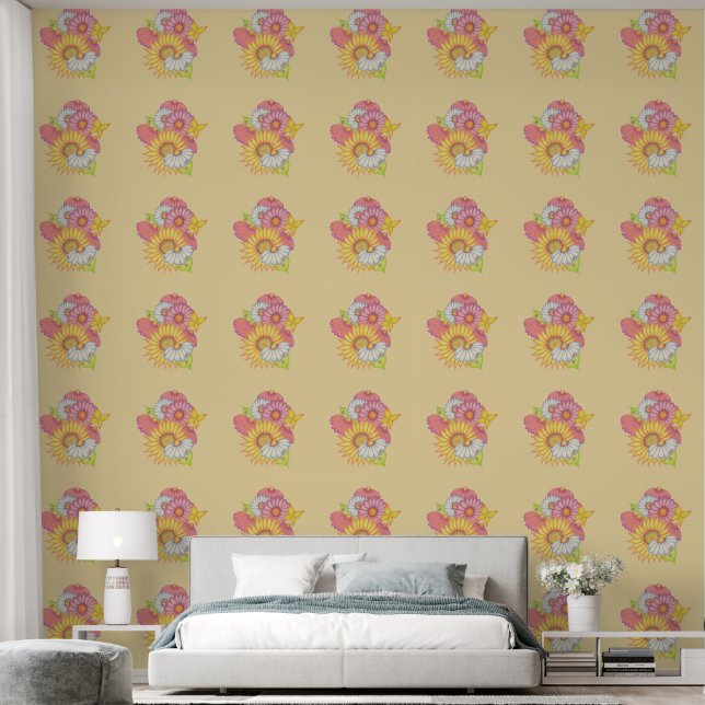 Sonnenblumen Tapete  (Schlafzimmer)