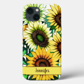 Sonnenblumen-Tapete Case-Mate iPhone Hülle (Rückseite)