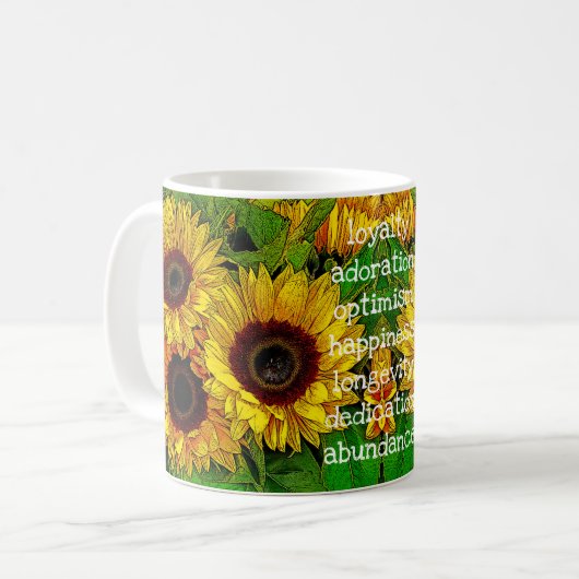 Sonnenblumen - Tasse (Vorderseite Links)