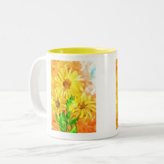 Sonnenblumen Tasse (Vorderseite Links)