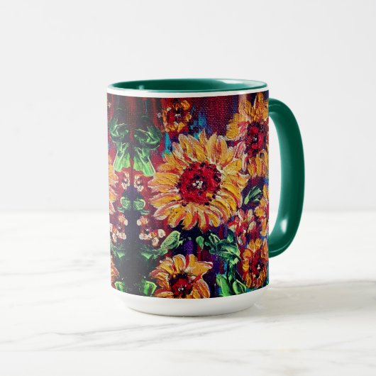 Sonnenblumen Tasse (VorderseiteRechts)