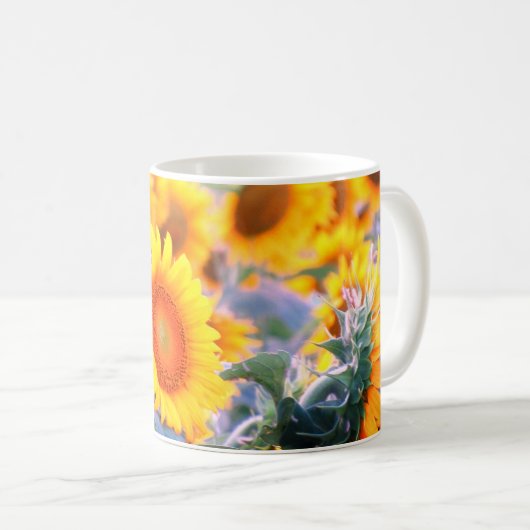 Sonnenblumen Tasse Foto Tasse (VorderseiteRechts)