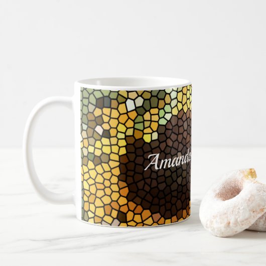 Sonnenblumen-Tasse Kaffeetasse (Mit Donut)
