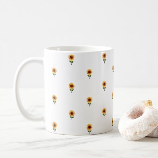 Sonnenblumen-Tasse  Kaffeetasse (Mit Donut)