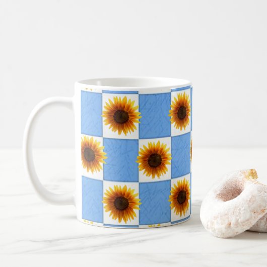 Sonnenblumen-Tasse Kaffeetasse (Mit Donut)
