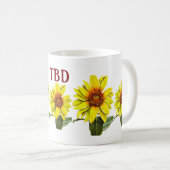 Sonnenblumen-Tasse Kaffeetasse (VorderseiteRechts)