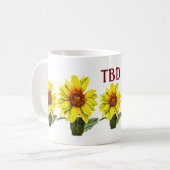 Sonnenblumen-Tasse Kaffeetasse (Vorderseite Links)