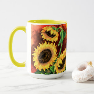 Sonnenblumen Tasse Malerei