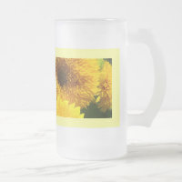 Sonnenblumen Tasse Mattiert Glass Sommer Tasse