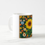 Sonnenblumen-Tasse mit Blumenmuster Kaffeetasse (Vorderseite Links)