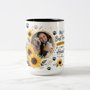 Sonnenblumen-Tasse mit individuellem Foto für Haus Zweifarbige Tasse
