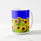 Sonnenblumen Tasse Ukraine Flaggenfarben (VorderseiteRechts)