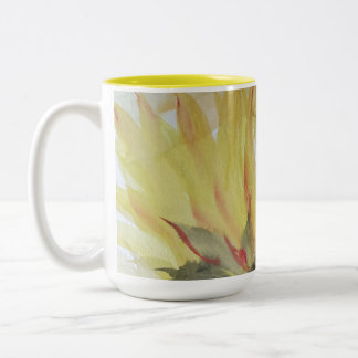 Sonnenblumen-Tasse Zweifarbige Tasse