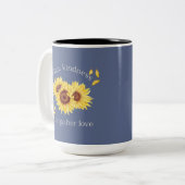 Sonnenblumen-Tasse Zweifarbige Tasse (Vorderseite Links)