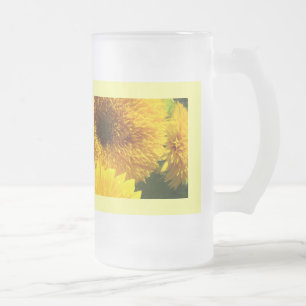 Sonnenblumen Tassen Frostiertes Glas Sommer Tasse