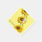 Sonnenblumen Taubenpapier Napkins Serviette (Ecke)