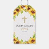 Sonnenblumen Taufe Christening Vielen Dank Geschenkanhänger (Rückseite)