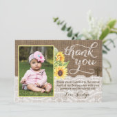 Sonnenblumen-Taufe Danke, dass ihr Karte für Mädch (Stehend Vorderseite)