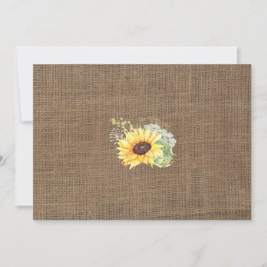 Sonnenblumen-Taufe Danke, dass ihr Karte für Mädch (Rückseite)