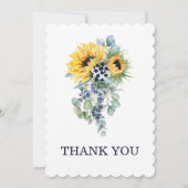 Sonnenblumen Taufe und erster Geburtstag Einladung (Rückseite)