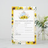 Sonnenblumen Tea Party Kindervoraussagen und Ratsc (Stehend Vorderseite)