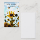 Sonnenblumen Telefonnummerkarte (Vorne/Hinten)