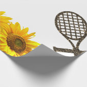 Sonnenblumen Tennis Matte Wrapping Paper Geschenkpapier (Ecke)