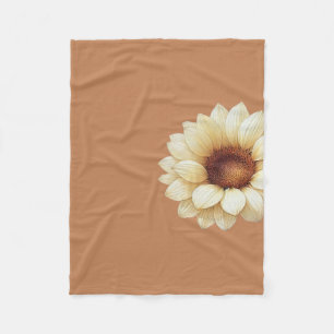 Sonnenblumen Terrakotta-Wurfdecke Vintage-Blumenmu Fleecedecke