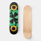 Sonnenblumen - Text hinzufügen / Farben - Sonnensc Skateboard (Vorderseite)