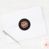 Sonnenblumen-Textaufkleber Runder Aufkleber (Umschlag)