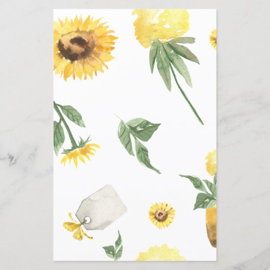 Sonnenblumen Themed Let's Mingle Shower Game (Rückseite)