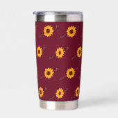 Sonnenblumen Thermal Tumbler (Barn Red & Gold) Thermobecher (Rechts)
