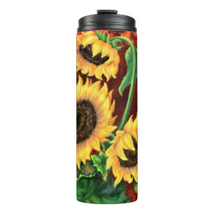 Sonnenblumen Thermal Tumbler Thermosbecher