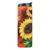 Sonnenblumen Thermal Tumbler Thermosbecher (Nach links gedreht)