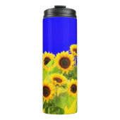 Sonnenblumen Thermal Tumbler Ukraine Flaggenfarben Thermosbecher (Vorderseite)