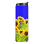 Sonnenblumen Thermal Tumbler Ukraine Flaggenfarben Thermosbecher (Nach links gedreht)