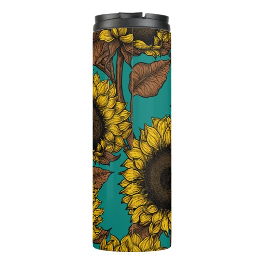 Sonnenblumen Thermosbecher (Rückseite)