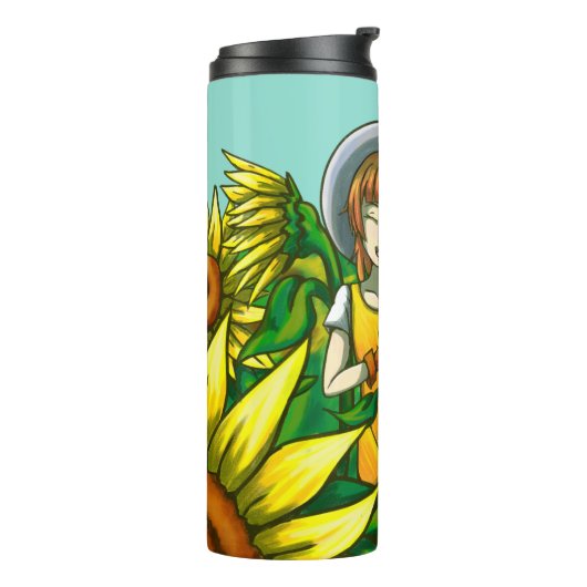 Sonnenblumen Thermosbecher (Nach links gedreht)