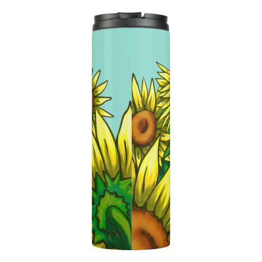 Sonnenblumen Thermosbecher (Rückseite)